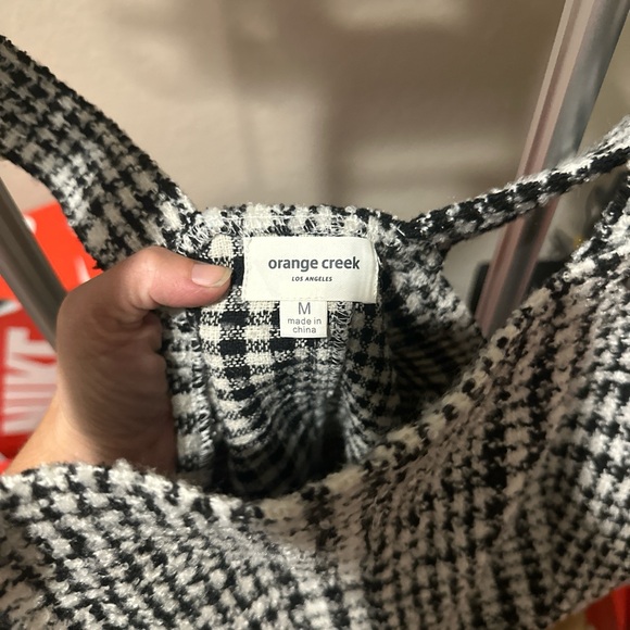 Orange Creek Monochrome Houndstooth overall dress - Picture 5 of 5